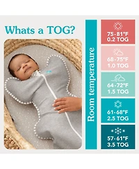 Love To Dream Swaddle Up Sleep Sack - Lite 0.2 Tog Soft Blue Small (8-13lbs)