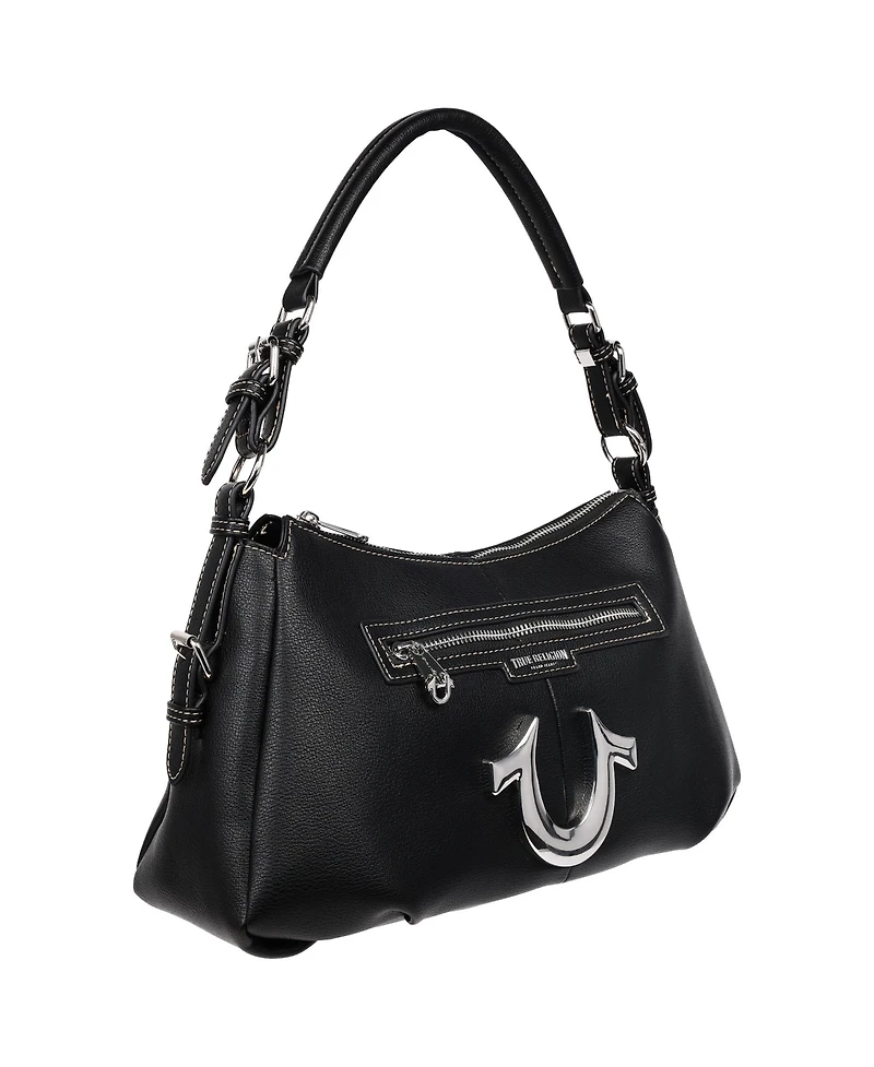 True Religion Zip Chain Soft Satchel