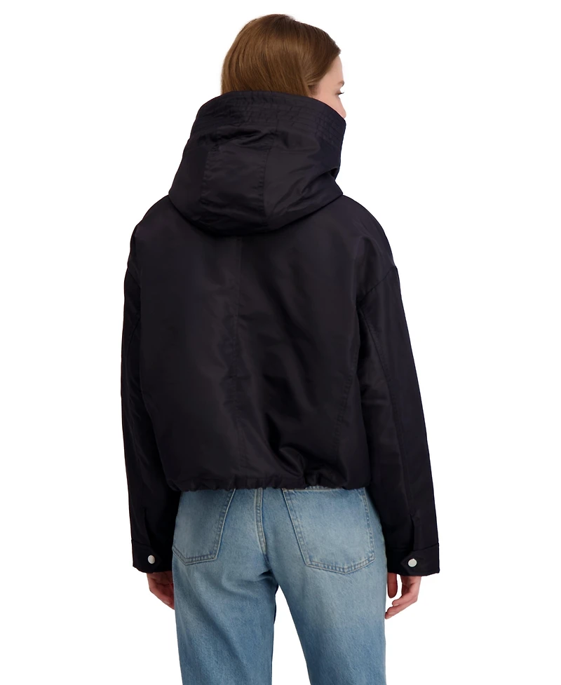 Laundry By Shelli Segal Women's Hooded Bomber Jacket