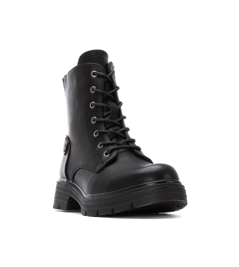 Xti Women's Back Zipper Combat Booties Refresh Collection By