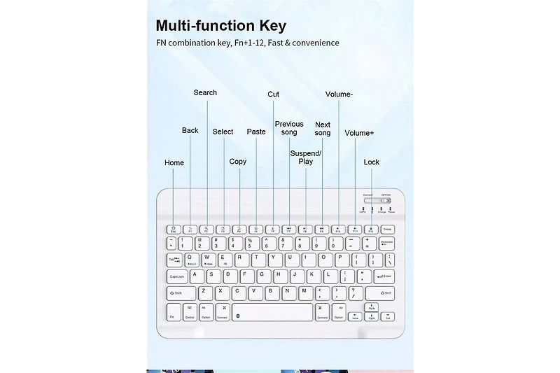 risokeys Portable Wireless Keyboard And Mouse Combination,Ultra-Thin Design, Rechargeable Battery, 550mAh,Compatible With Laptops, Ipads, Android, Sil
