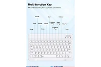 risokeys Portable Wireless Keyboard And Mouse Combination,Ultra-Thin Design, Rechargeable Battery, 550mAh,Compatible With Laptops, Ipads, Android, Sil