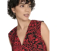 Tommy Hilfiger Women's Printed V-Neck Midi Dress