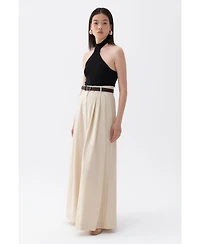Nocturne Women's Belted Palazzo Trousers