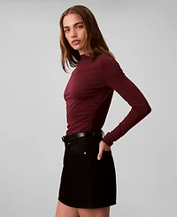 Calvin Klein Women's Slim Long Sleeve Mock Neck Top