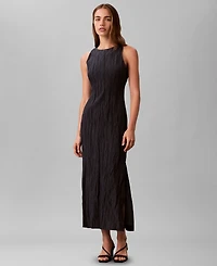 Calvin Klein Women's Sleeveless Crinkle Dress