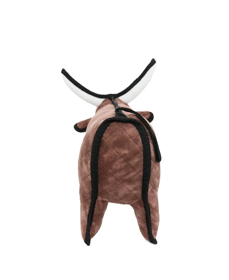 Tuffy Medium Barnyard Bull, Durable Plush Dog Toy