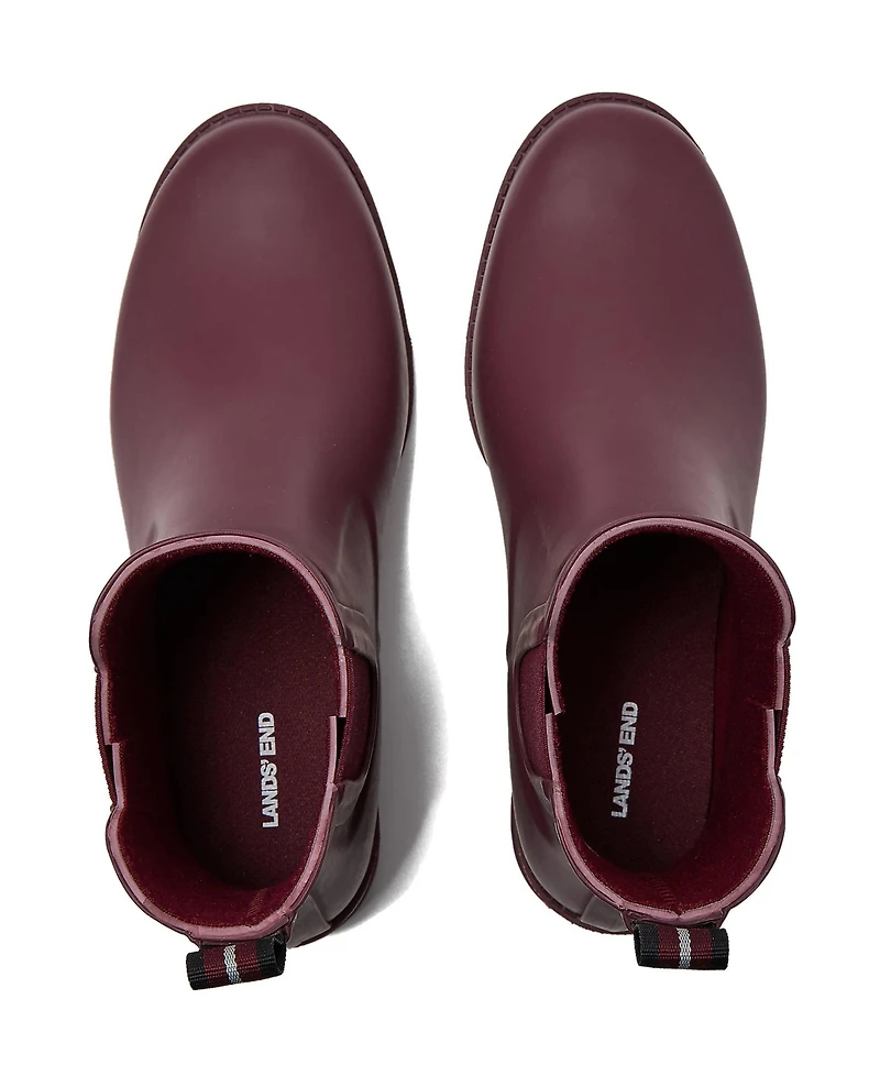 Lands' End Women's Rubber Chelsea Rain Boots