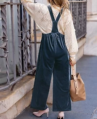 Cupshe Women's Velvet Nights Blue Jumpsuit
