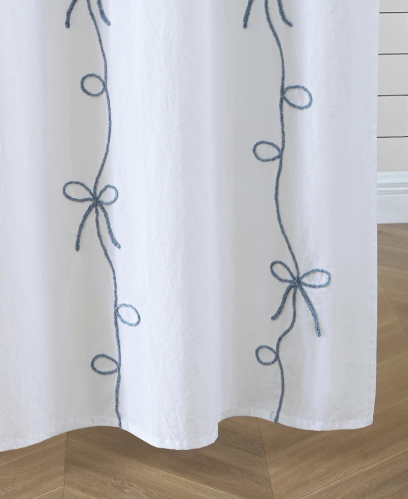 Peri Home Sasha Bows Shower Curtain, 72" x
