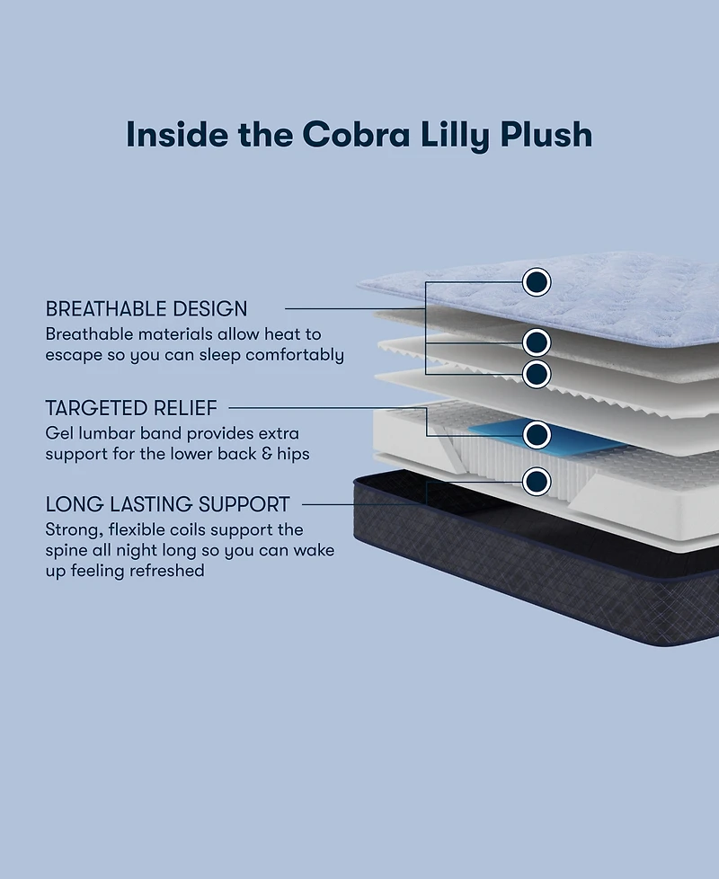 Serta Perfect Sleeper Cobra Lily 10.5" Plush Tight Top Mattress Set, California King