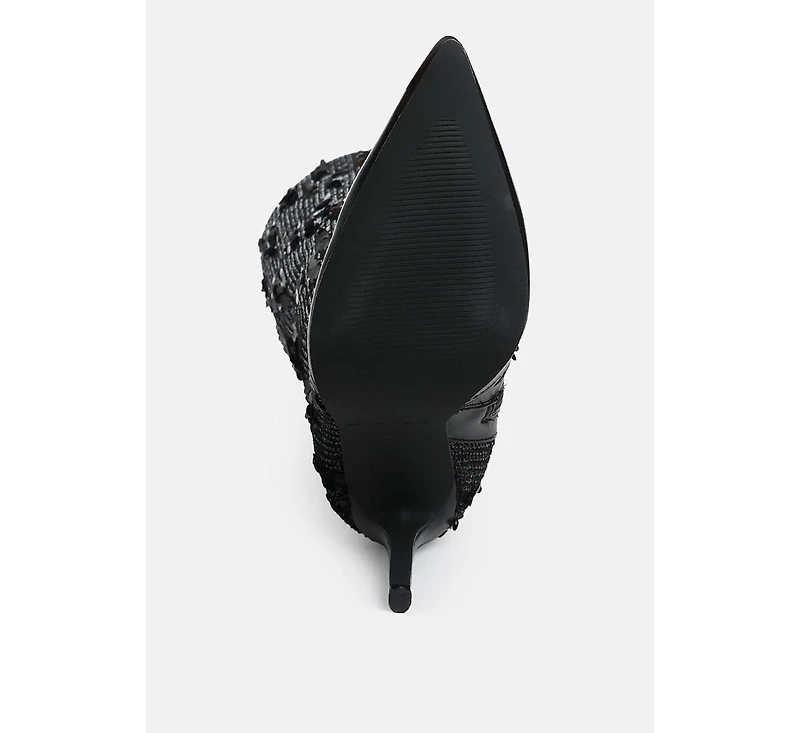 Sitarah Sequin Embellished Stiletto Long Boots Women