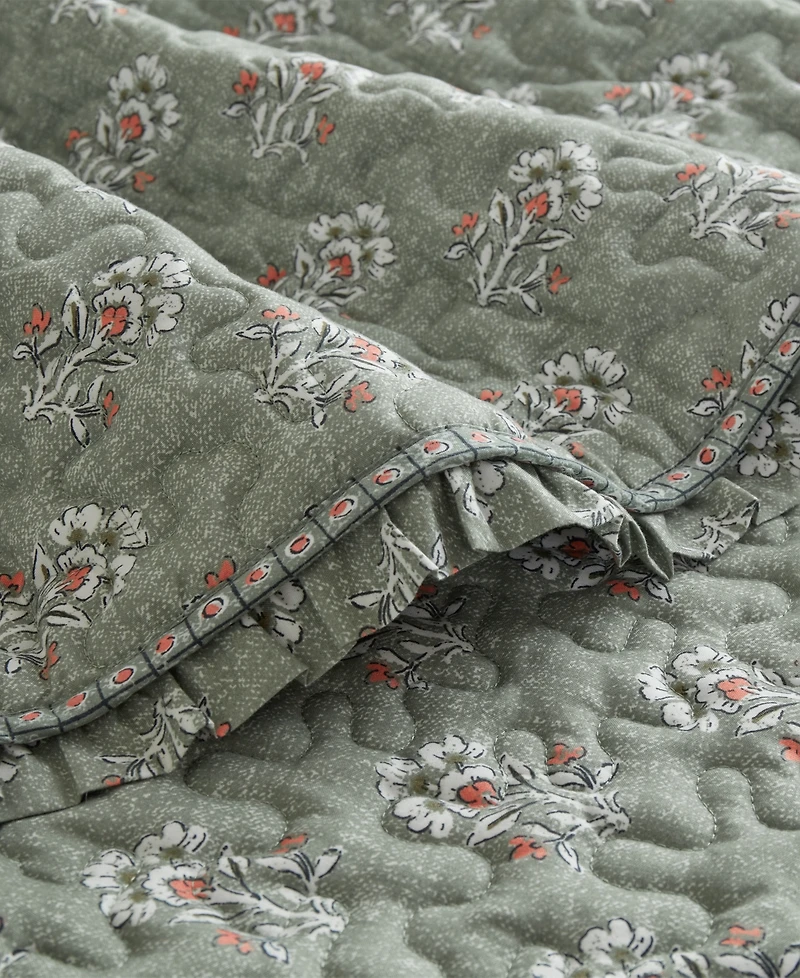 Madison Park Linwood Ruffle Printed 3-Pc. Quilt Set, King/California King