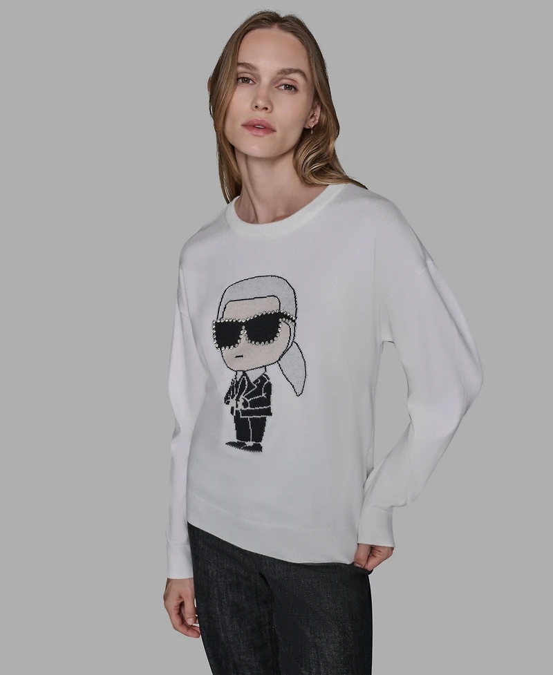 Karl Lagerfeld Paris Women's Kool Karl Crewneck Sweater