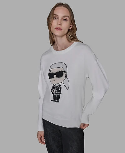 Karl Lagerfeld Paris Women's Kool Karl Crewneck Sweater