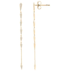 Wrapped Diamond Drop Earrings (1/3 ct. t.w.) in 10K Yellow Gold