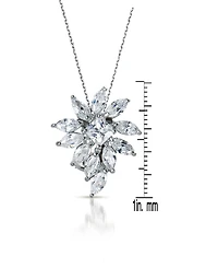 Genevive Sterling Silver Bursting Star Design Pendant