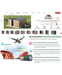 Aecojoy 12'x10' Outdoor Storage Shed