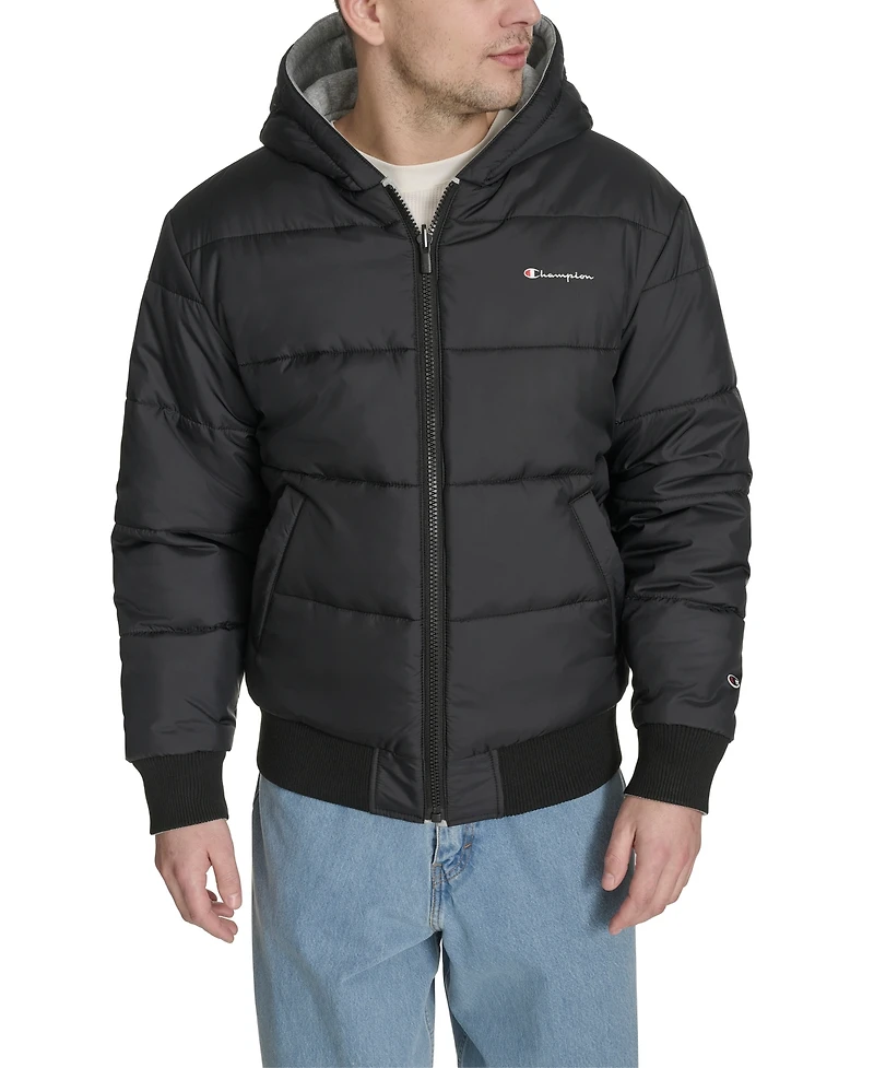 Champion Men's Reversible Bomber with Hood Jacket