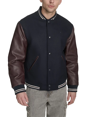Champion Men's Mixed Media Varsity Jacket