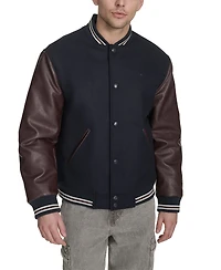 Champion Men's Mixed Media Varsity Jacket