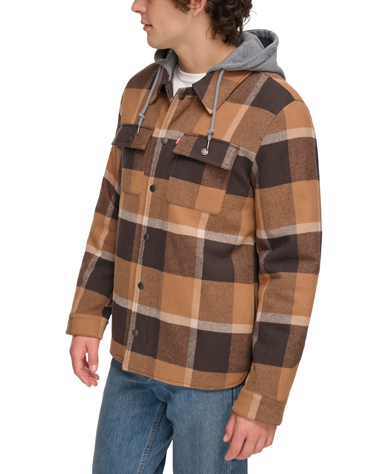Levi's Men's Faux Sherpa Lined Flannel Shirt Jacket