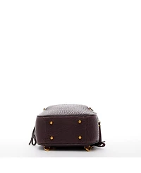 Small Leather Backpack Purse Convertible Crossbody Bag Womens Fashion Backpack for Travel and Everyday Handbag with Gold Hardware and Detachable Strap