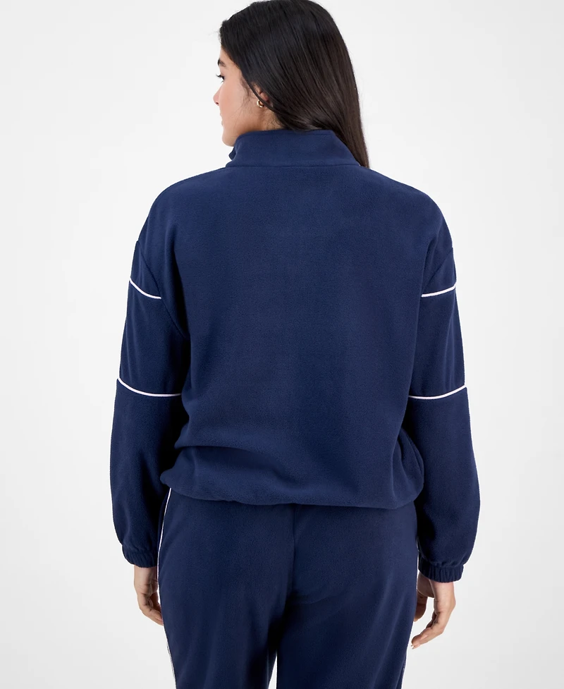 Rebellious One Juniors' Los Angeles Quarter-Zip Fleece Top