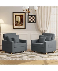 Aecojoy 36" Sleeper Chair, Convertible Chair Bed for Adults, 3-in-1 Pull Out Sofa