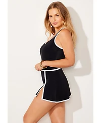 Swimsuits for All Women's Two-Piece Convertible Maillot Swimdress