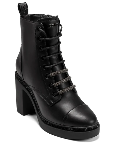 Dkny Women's Zippered Platform Heel Shoes