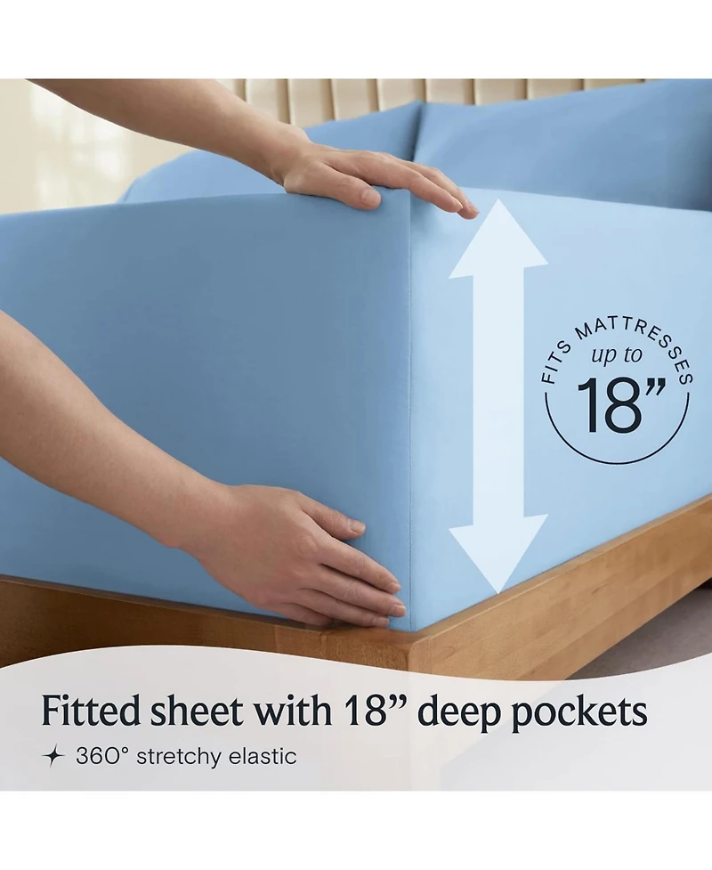 3PC Silky Soft Cooling Deep Pocket Performance Sheet Set