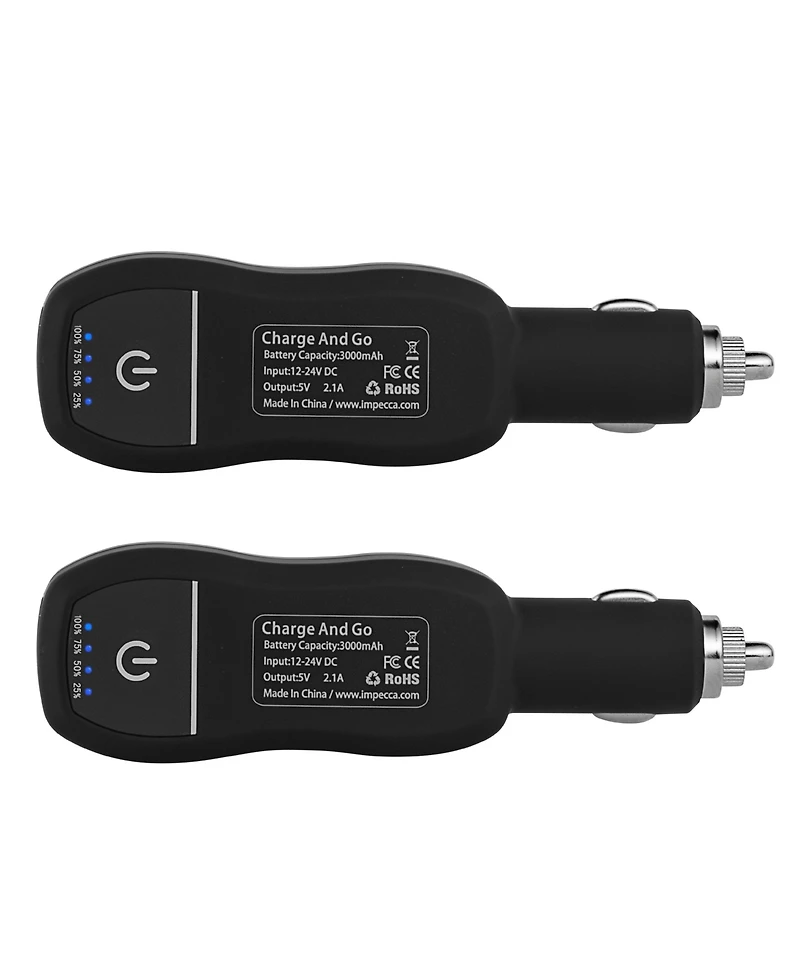 Impecca 2-in-1 Usb Car Adapter & 3,000 mAh Power Bank Bundle