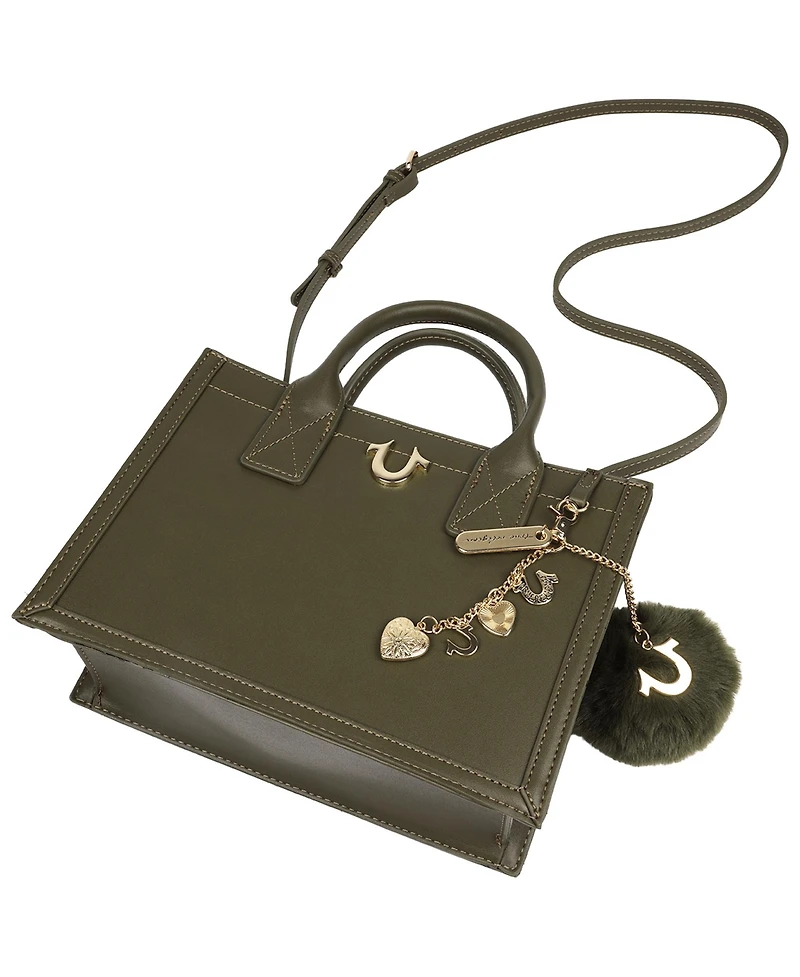 True Religion Pom Dangle Modern Tote