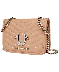 True Religion Horseshoe Multi Stud Flap Crossbody