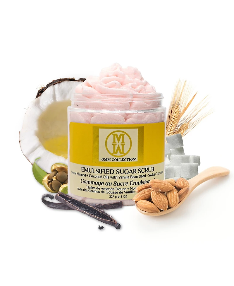 Omm Collection Emulsified Sugar Scrub – Swiss Chocolate 8oz