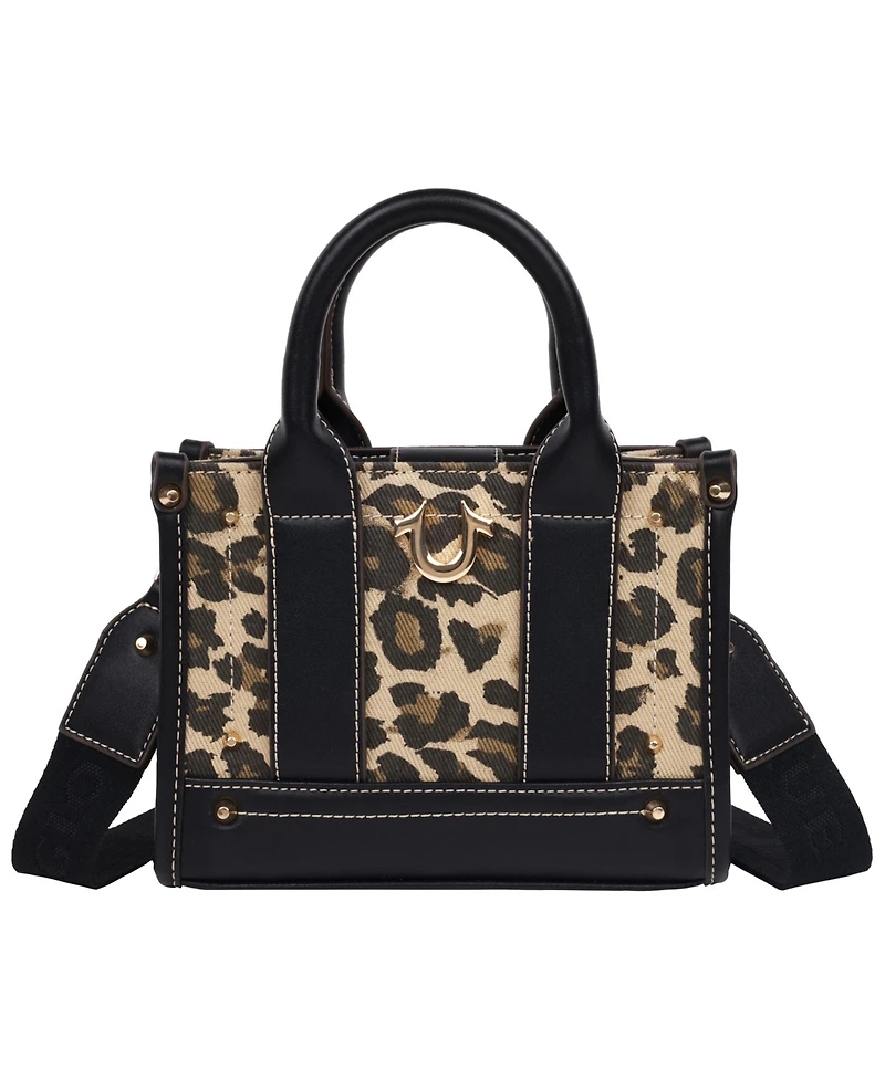 True Religion Leopard/Pu Mini Tote