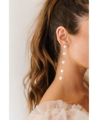 Untamed Petals Harper Pearl Drop Earrings