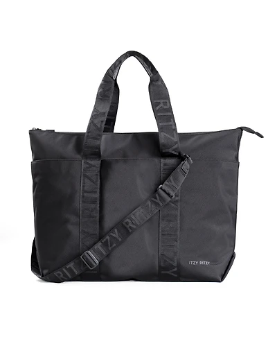 Itzy Ritzy Baby Belong Weekender Tote Woven Chocolate