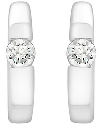 Macy's Diamond Hoop Earrings (1/4 ct. t. w.) in Sterling Silver