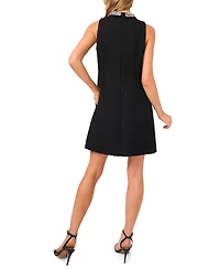 CeCe Women's Collar Trim Sleeveless Mini Dress