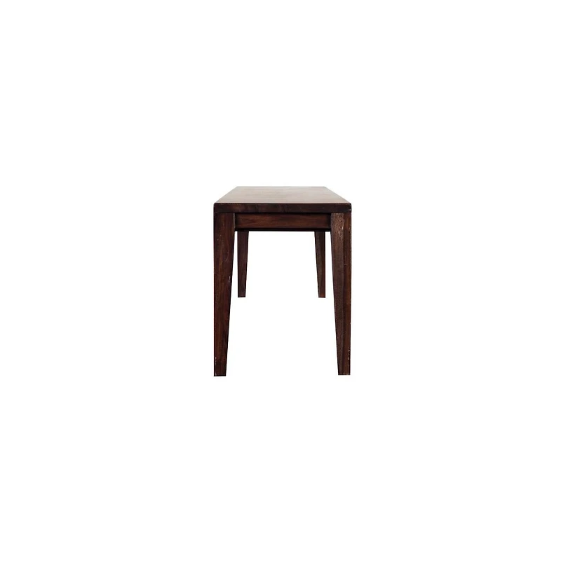 Porter Designs Fall River Solid Sheesham Wood Dining Bench, Gray