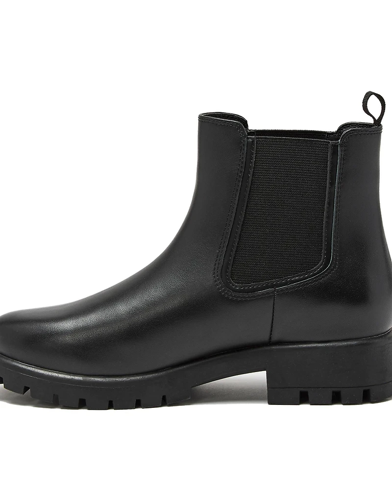 Lands' End Women's Wide Width Classic Leather Chelsea Boots