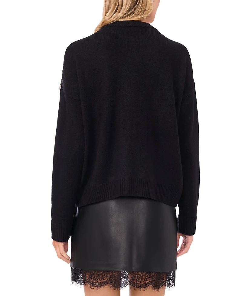 Vince Camuto Women's Multi Paillette Crewneck Sweater