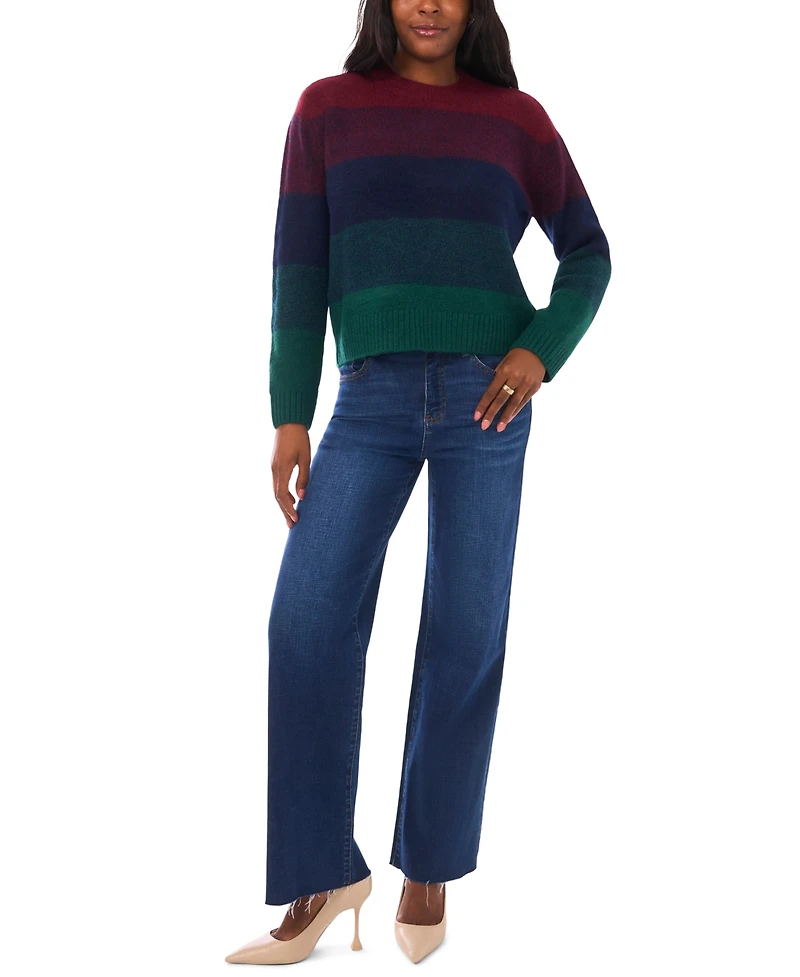Vince Camuto Women's Stripe Long Sleeve Sweater
