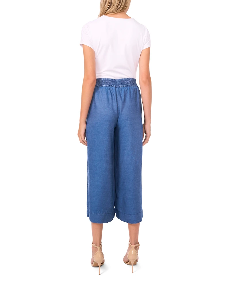 Vince Camuto Women's Smocked Waist Wide Leg Pants