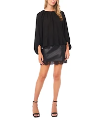 Vince Camuto Women's Ruffle Crewneck Top