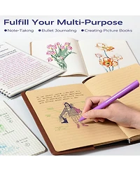 Htutwoo Four Candies Quick Dry Ink Colored Pens Set, 24 Colors Retractable Gel Pens, Colored Gel Pens for Office, School & Home Back To School