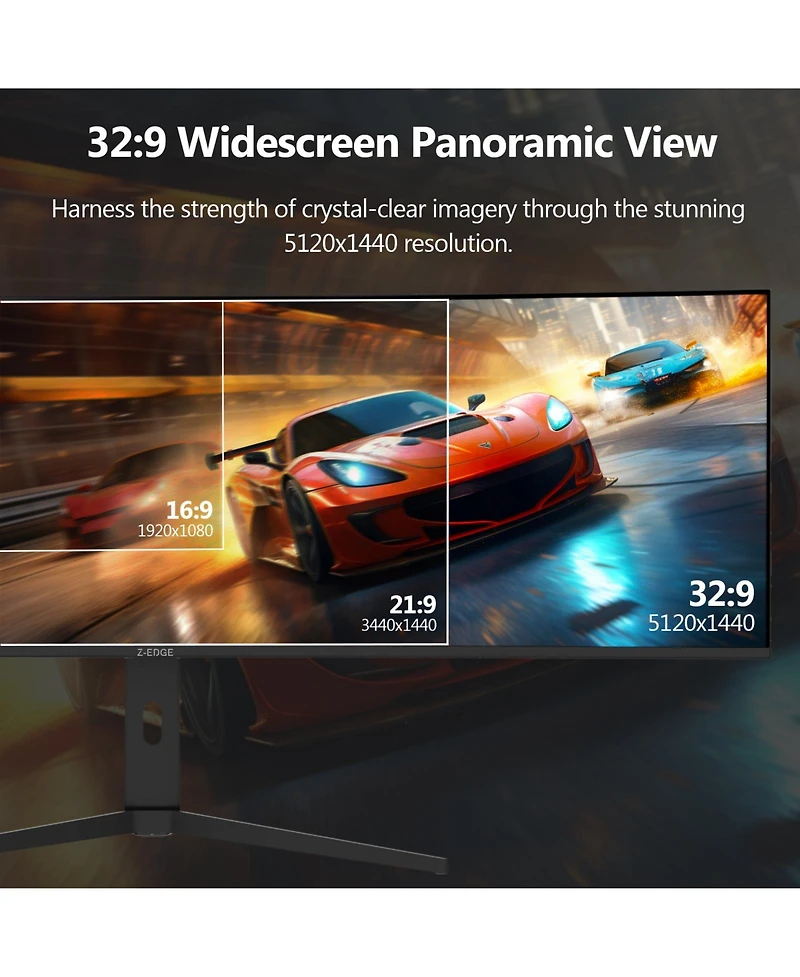 UG49W 49 inch Super Ultra Wide Dqhd 5120 x 1440 144Hz 1ms 3800R Curved Gaming Monitor