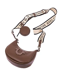 True Religion Logo Strap Crescent Hobo
